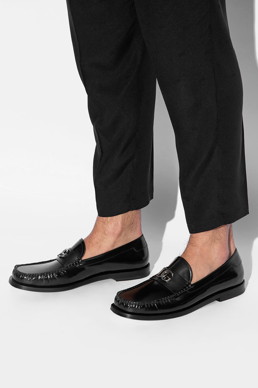 【送料&関税込】Dolce & Gabbana Polished Leather Platfor Polished calfskin loafers in Black for Women | Dolce&Gabbana® US